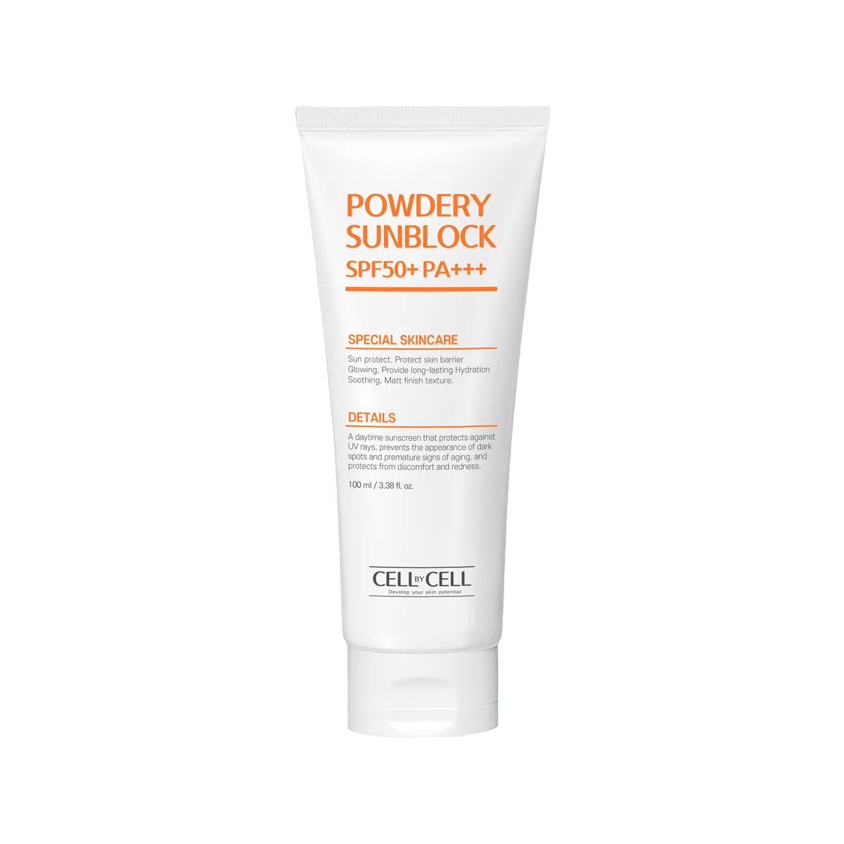 cell-by-cell-powdery-sunblock-protecting-the-skin-barrier-sunscreen-cream-for-face-spf-50-100-ml-1762426260 Cell By Cell, Powdery Sunblock, Bescherming van de huidbarrière, Zonnebrandcrème, Voor gezicht, SPF 50+, 100 ml - Afbeelding 1