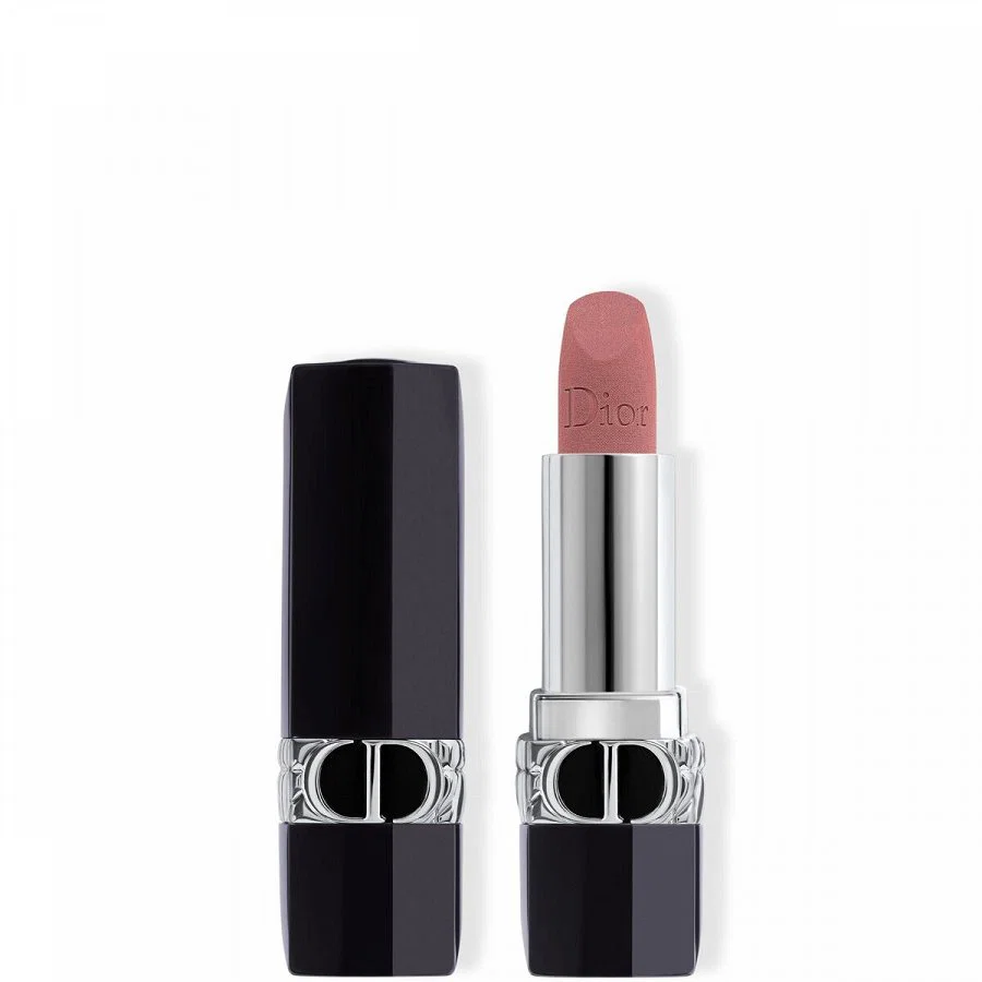 christian-dior-couture-colour-satin-finish-cream-lipstick-743-rouge-zinnia-refillable-3-5-g-1747291858 Christian Dior, Couture Colour, Fluweel, Crèmelippenstift, 100, Nude Look, Navulbaar, 3.5 g - Afbeelding 1