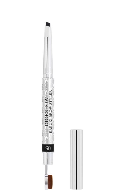 Christian Dior, Diorshow Kabuki, Dubbelzijdig, Wenkbrauwcrème potlood & borstel 2-in-1, 05, Zwart, 0.09 g