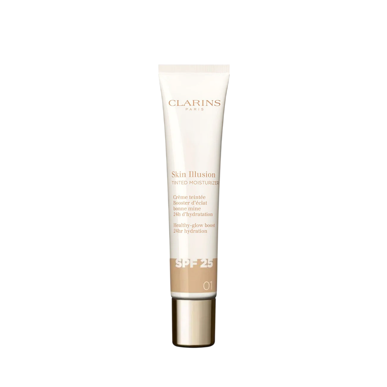 clarins-skin-illusion-hydrating-tinted-moisturizer-01-spf-25-40-ml-1781162613 Clarins, Skin Illusion, Hydraterend, Gekleurde moisturizer, 01, SPF 25, 40 ml - Afbeelding 1