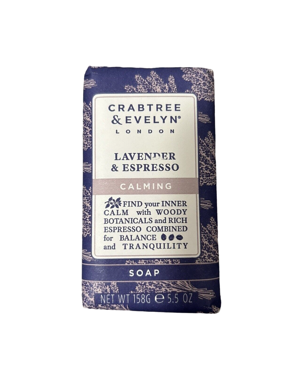 crabtree-evelyn-lavender-espresso-calming-soap-bar-158-g-1718189080 Crabtree & Evelyn, Lavender & Espresso, Kalmerend, Zeepstaaf, 158 g - Afbeelding 1