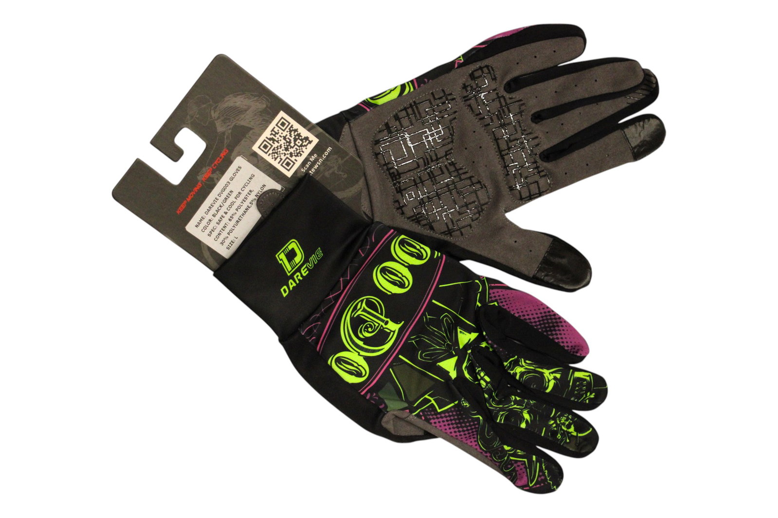 darevie-darevie-for-cycling-synthetic-gloves-black-green-dvg003-unisex-1781758370 Darevie, Darevie Gloves & Mittens - Afbeelding 1