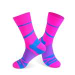 Darevie, Darevie, Lang, Textielsokken, Roze/Blauw, DVA013, Uniseks