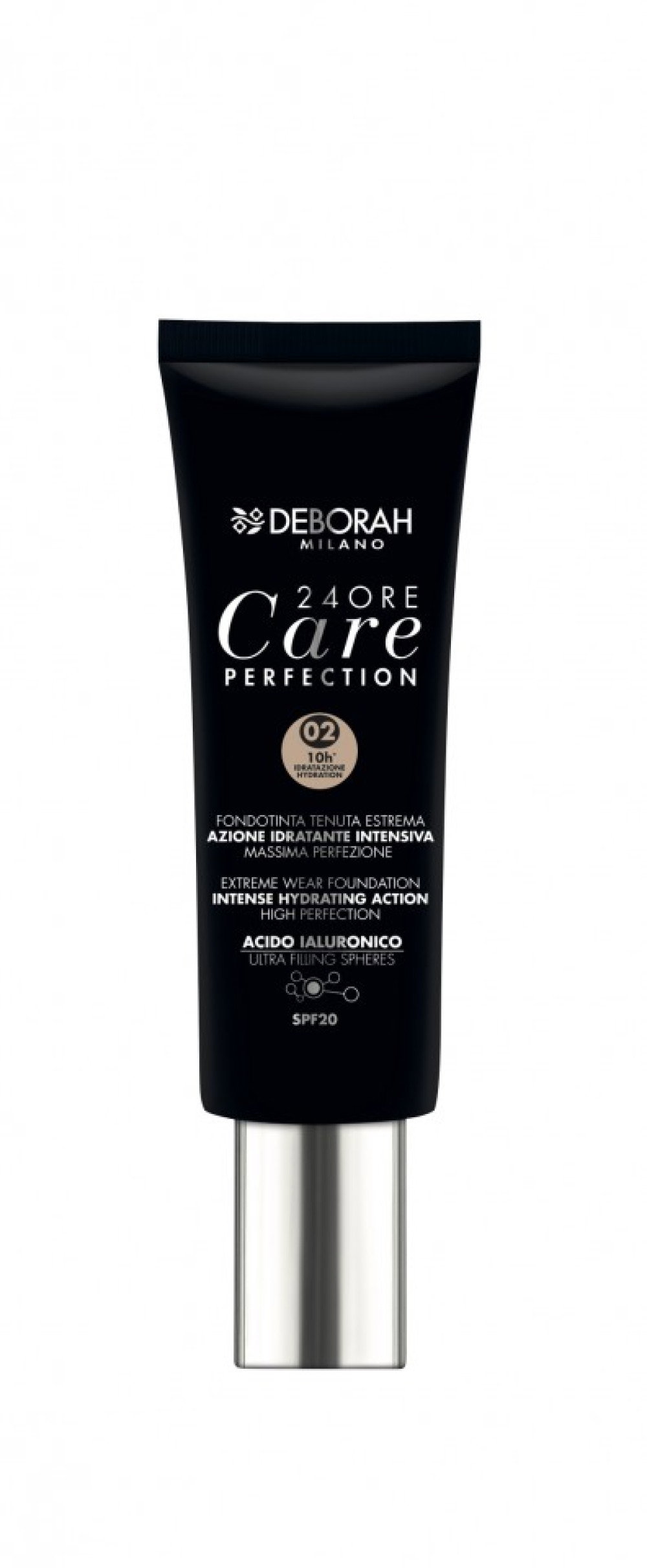 deborah-24-ore-care-perfection-hydrating-liquid-foundation-02-beige-spf-20-30-ml-tester-1673251034 Deborah, 24 Ore Care Perfection, Hydraterend, Vloeibare foundation, 02, Beige, SPF 20, 30 ml *Tester - Afbeelding 1