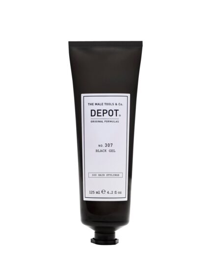 Depot, 300 Hair Stylings No. 307 Black, Botanisch complex, Haarstylinggel, Tijdelijke dekking & volume, Medium hold, 125 ml