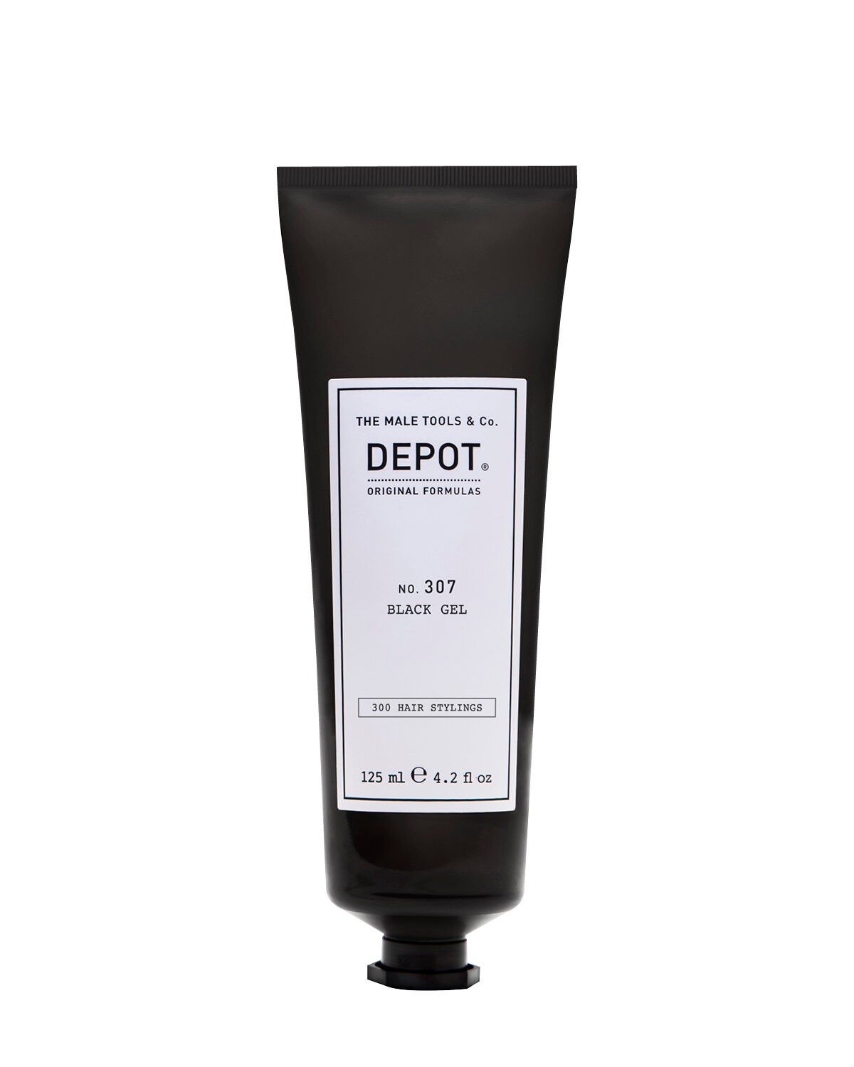 depot-300-hair-stylings-no-307-botanical-hair-styling-gel-for-styling-medium-hold-125-ml-1674206574 Depot, 300 Hair Stylings No. 307 Black, Botanisch complex, Haarstylinggel, Tijdelijke dekking & volume, Medium hold, 125 ml - Afbeelding 1