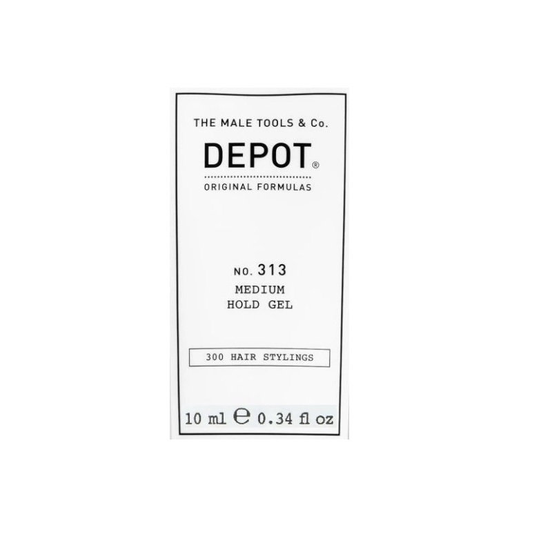 depot-300-hair-stylings-no-313-uv-filter-hair-styling-gel-definition-control-medium-hold-10-ml-1678734414 Depot, 300 Hair Stylings No. 313, UV-filter, Haarstylinggel, Definitie en controle, Medium hold, 10 ml - Afbeelding 1