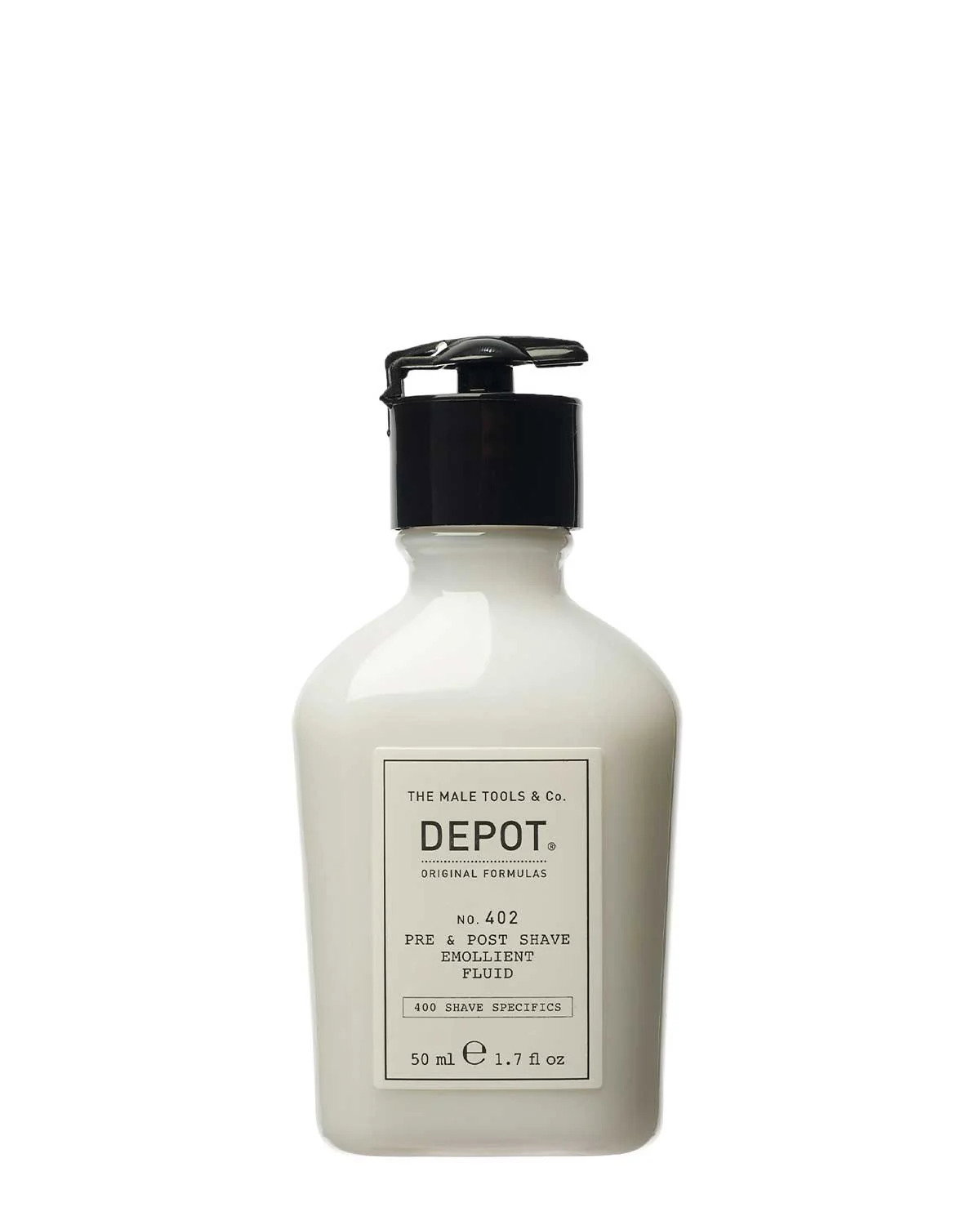 depot-400-shave-specifics-no-402-essential-oils-soothing-pre-post-shaving-fluid-50-ml-1739194726 Depot, 400 Shave Specifics No. 402, Etherische oliën, Kalmerend, Vloeistof voor en na het scheren, 50 ml - Afbeelding 1