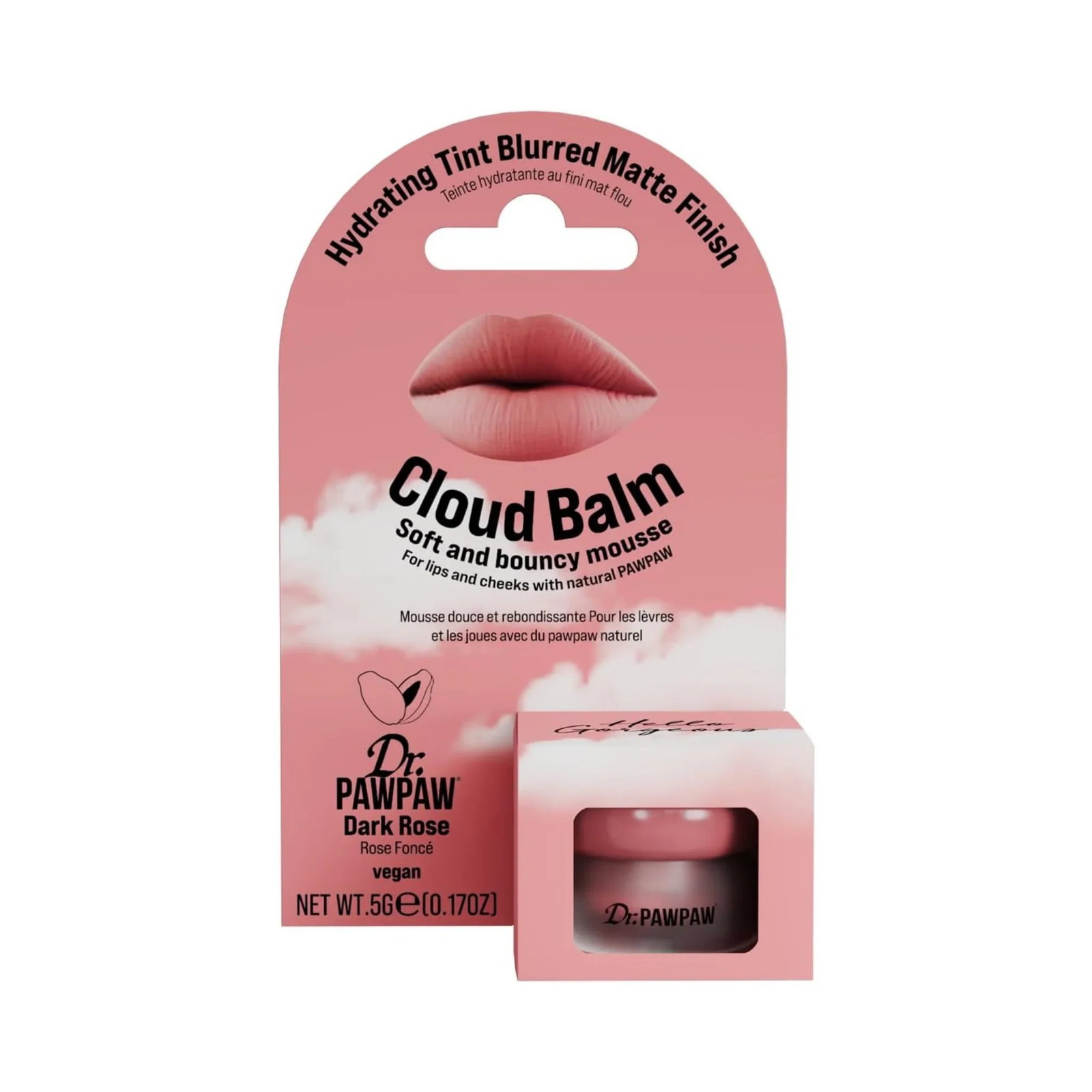 dr-pawpaw-cloud-balm-matte-smoothing-cream-blush-dark-rose-5-g-1785845250 Dr. PawPaw, Cloud Balm, Matte & Smoothing, Crèmeblush, Dark Rose, 5 g - Afbeelding 1
