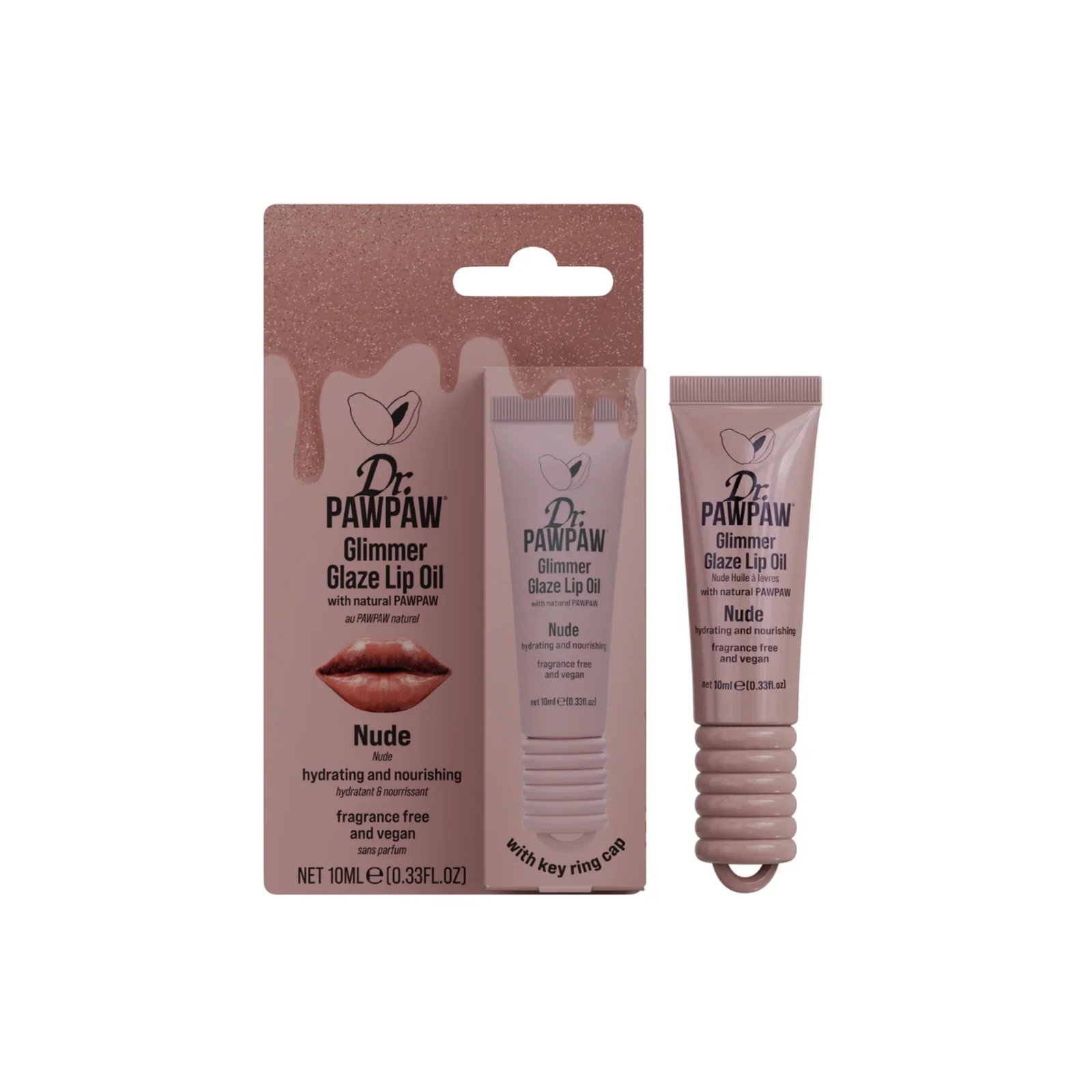 dr-pawpaw-glimmer-glaze-hydrating-glow-lip-oil-nude-10-ml-1785846539 Dr. PawPaw, Glimmer Glaze, Hydrating & Glow, Lippenolie, Naakt, 10 ml - Afbeelding 1