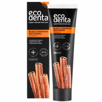 Ecodenta, Black Cinnamon Whitening, Wit maken, Tandpasta, 100 ml