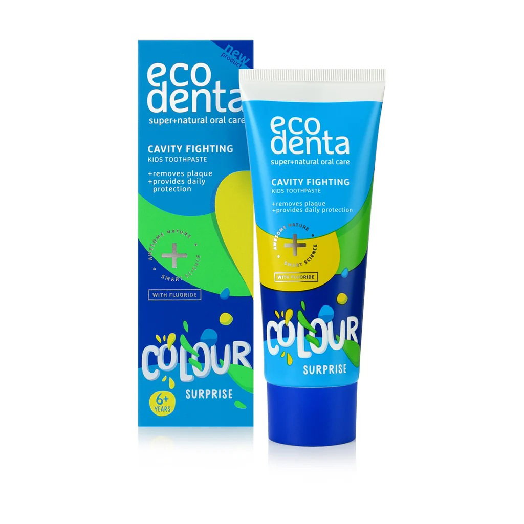ecodenta-colour-surprise-tooth-decay-prevention-plaque-removal-toothpaste-75-ml-1786081274 Ecodenta, Cavity Fighting, Whitening & Plaque Removal, Tandpasta, 75 ml - Afbeelding 1