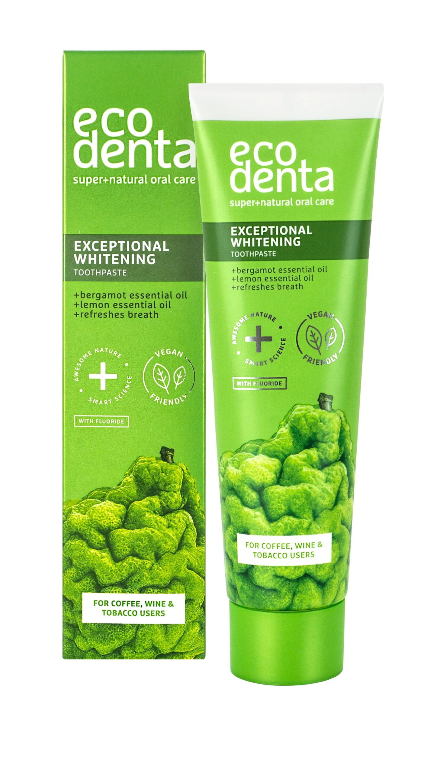 ecodenta-extra-natural-ingredients-whitening-tartar-control-toothpaste-100-ml-1786077734 Ecodenta, Exceptional Whitening, Whitening & Freshening, Tandpasta, 100 ml - Afbeelding 1