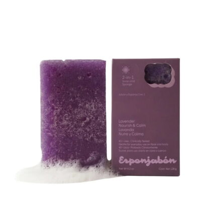 Esponjabon, Lavander, Voedzaam, Zeep en spons 2-in-1, Voor gezicht & lichaam, 120 g
