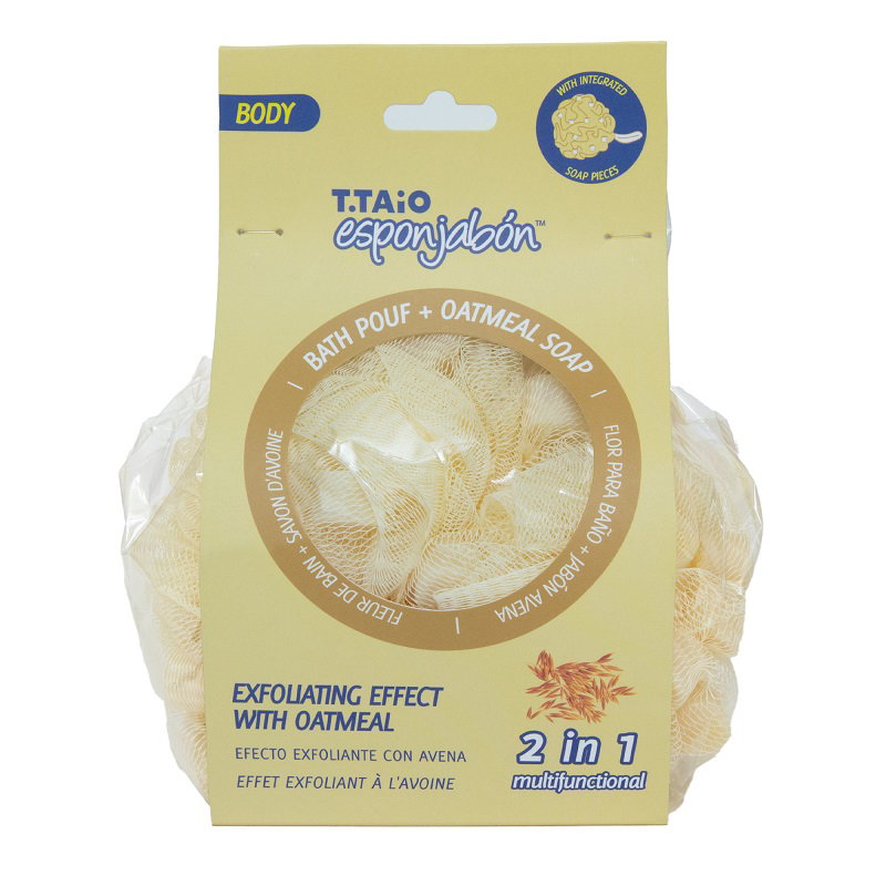 esponjabon-oatmeal-exfoliating-cleansing-soap-sponge-2-in-1-body-1-pcs-1786368964 Esponjabon, Oatmeal, Exfoliatie, Reiniging, Zeep en spons 2-in-1, Lichaam, 1 st - Afbeelding 1