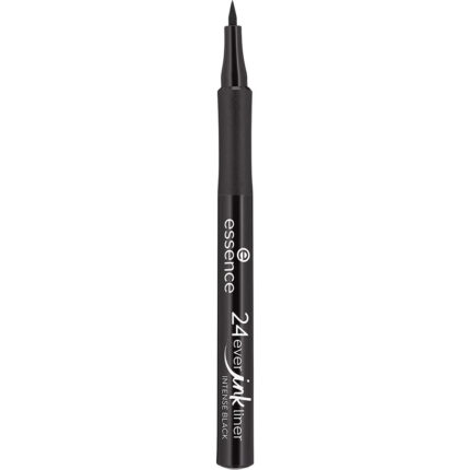 Essence, 24 Ever Ink Liner, Waterdicht, Vloeibare eyeliner, 01, Intens zwart, 1.2 ml