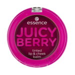Essence, Juicy Berry Tinted, Lip & Cheek Balm 2-in-1, Violet, 3 g