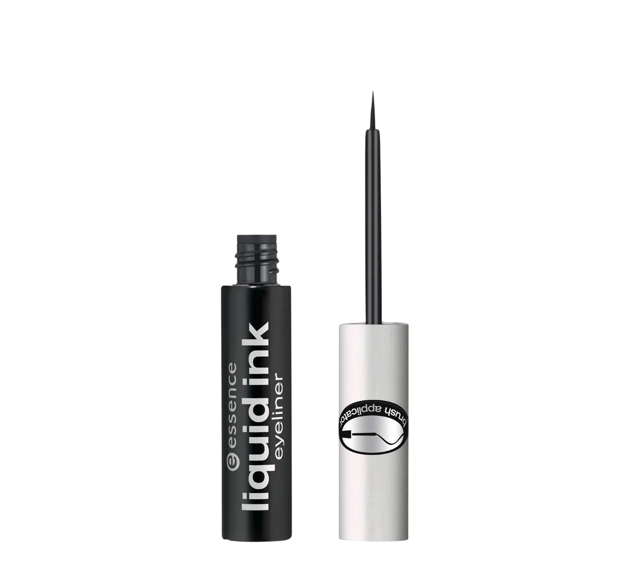 essence-liquid-ink-brush-liquid-eyeliner-01-black-3-ml-1772100242 Essence, Liquid Ink, Borstel, Vloeibare eyeliner, 01, Zwart, 3 ml - Afbeelding 1