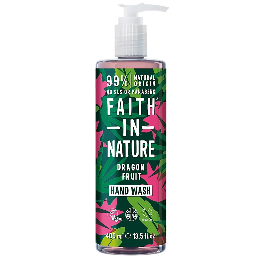 faith-in-nature-dragon-fruit-cleansing-revitalising-liquid-soap-for-hands-400-ml-1787988036 Faith In Nature, Dragon Fruit, Cleansing, Revitalising, Vloeibare zeep, Voor handen, 400 ml - Afbeelding 1