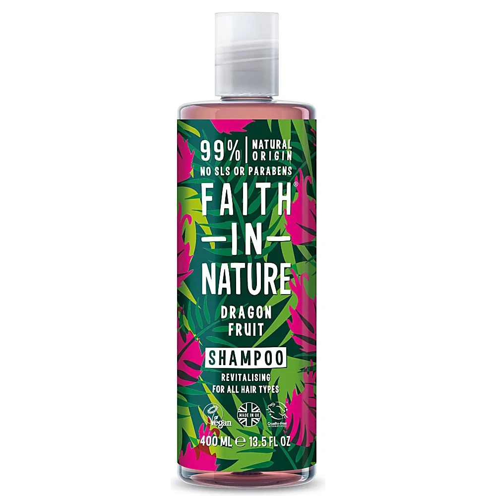 faith-in-nature-dragon-fruit-vegan-cruelty-free-natural-ingredients-hair-shampoo-revitalising-hydrating-400-ml-1786090330 Faith In Nature, Dragon Fruit, Haarshampoo, Revitaliseren, 400 ml - Afbeelding 1