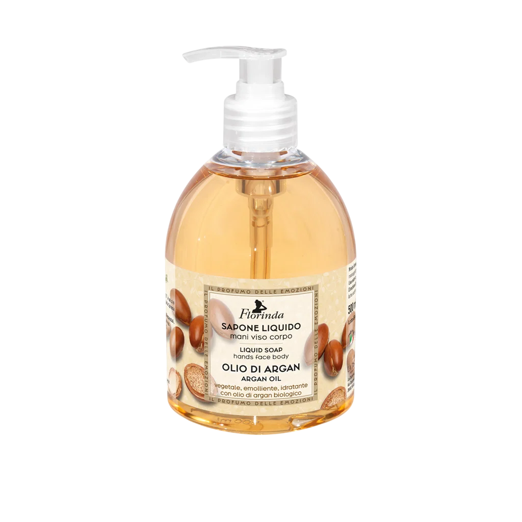 florinda-argan-oil-cleansing-softening-liquid-soap-hands-face-body-500-ml-1785918263 Florinda, Argan Oil, Cleansing & Softening, Vloeibare zeep, Hands & Face & Body, 500 ml - Afbeelding 1