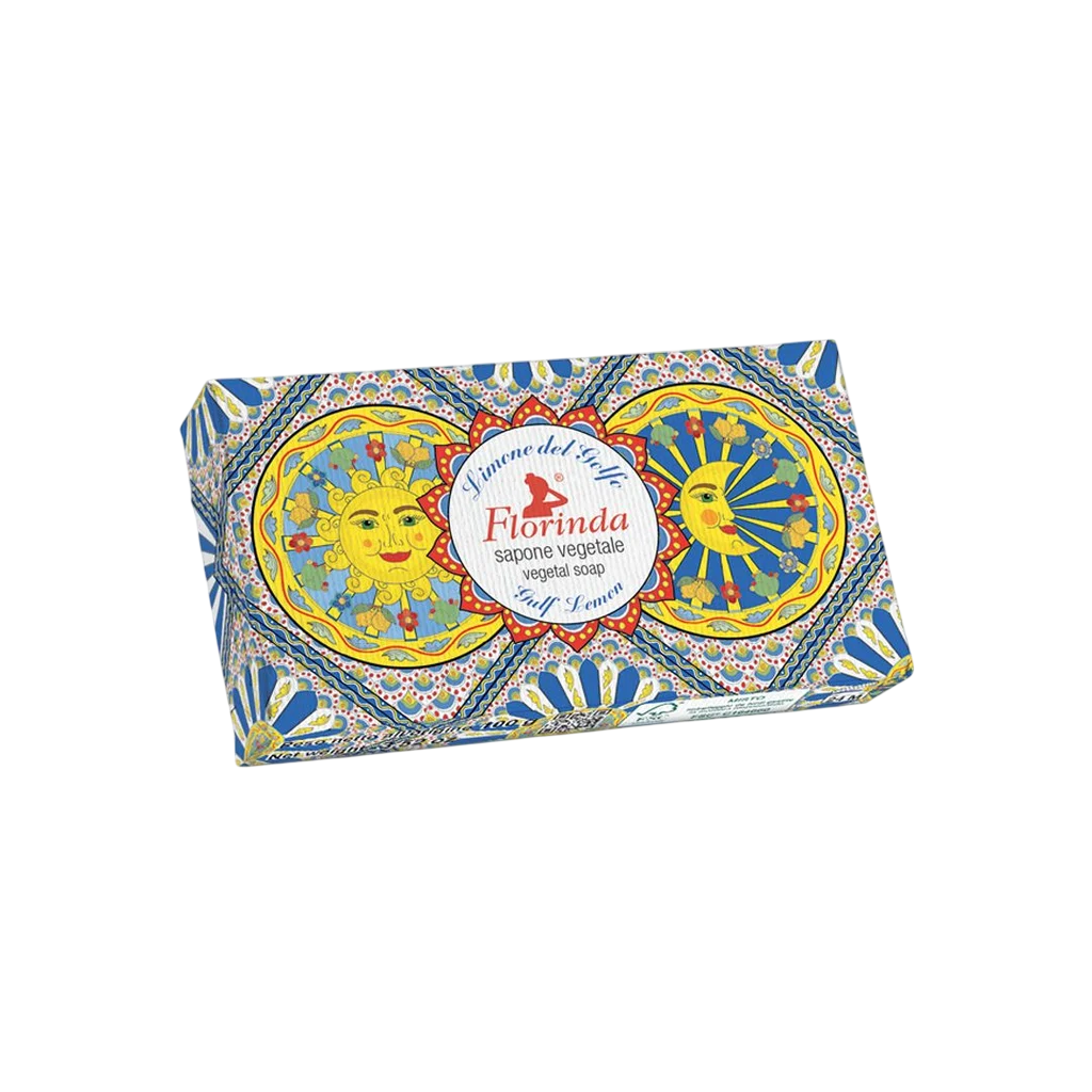 florinda-gulf-lemon-vegan-hydrating-scented-soap-bar-body-100-g-1785912181 Florinda, Gulf Lemon, Veganist, Hydraterend, Geparfumeerde zeepbar, Lichaam, 100 g - Afbeelding 1
