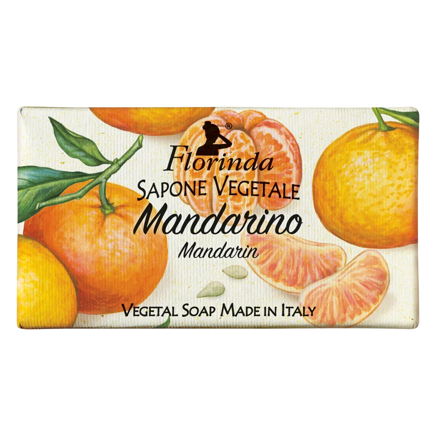 florinda-mandarin-vegan-cleansing-moisturising-soap-bar-body-100-g-1785916339 Florinda, Mandarin, Veganist, Cleansing & Moisturising, Zeepstaaf, Lichaam, 100 g - Afbeelding 1