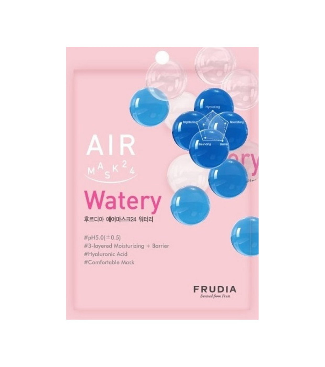 frudia-air-24-watery-moisturising-sheet-mask-for-face-25-ml-1758702007 Frudia, Air 24 Watery, Hydraterend, Gezichtsmasker, Voor gezicht, 25 ml - Afbeelding 1
