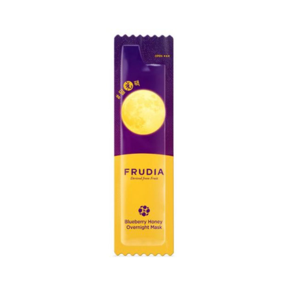 xr:d:DAF23IuIIk8:545,j:7301880789429242039,t:24022612 Frudia, Delivered From Fruit, Bosbes en honing, Hydraterend, Nacht, Crèmemasker, Voor gezicht, 5 ml - Afbeelding 1