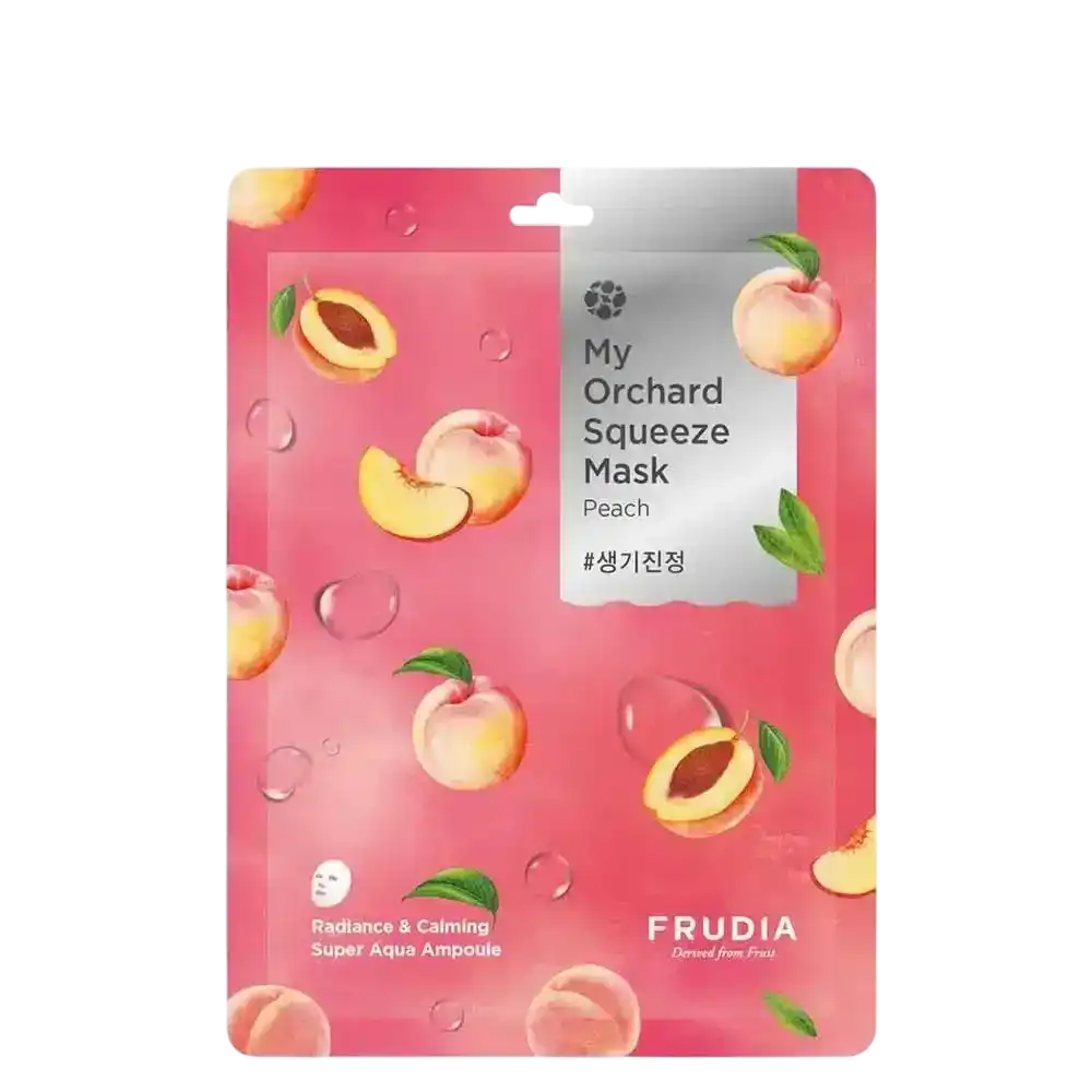 frudia-my-orchard-squeeze-mask-peach-calming-sheet-mask-for-face-21-ml-1780905023 Frudia, My Orchard Squeeze Mask, Perzik, Kalmerend, Gezichtsmasker, Voor gezicht, 21 ml - Afbeelding 1