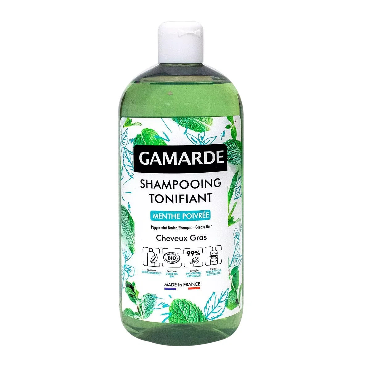 gamarde-bio-mint-hair-shampoo-toning-500-ml-1761557336 Gamarde, Bio, Munt, Haarshampoo, Tonen, 500 ml - Afbeelding 1