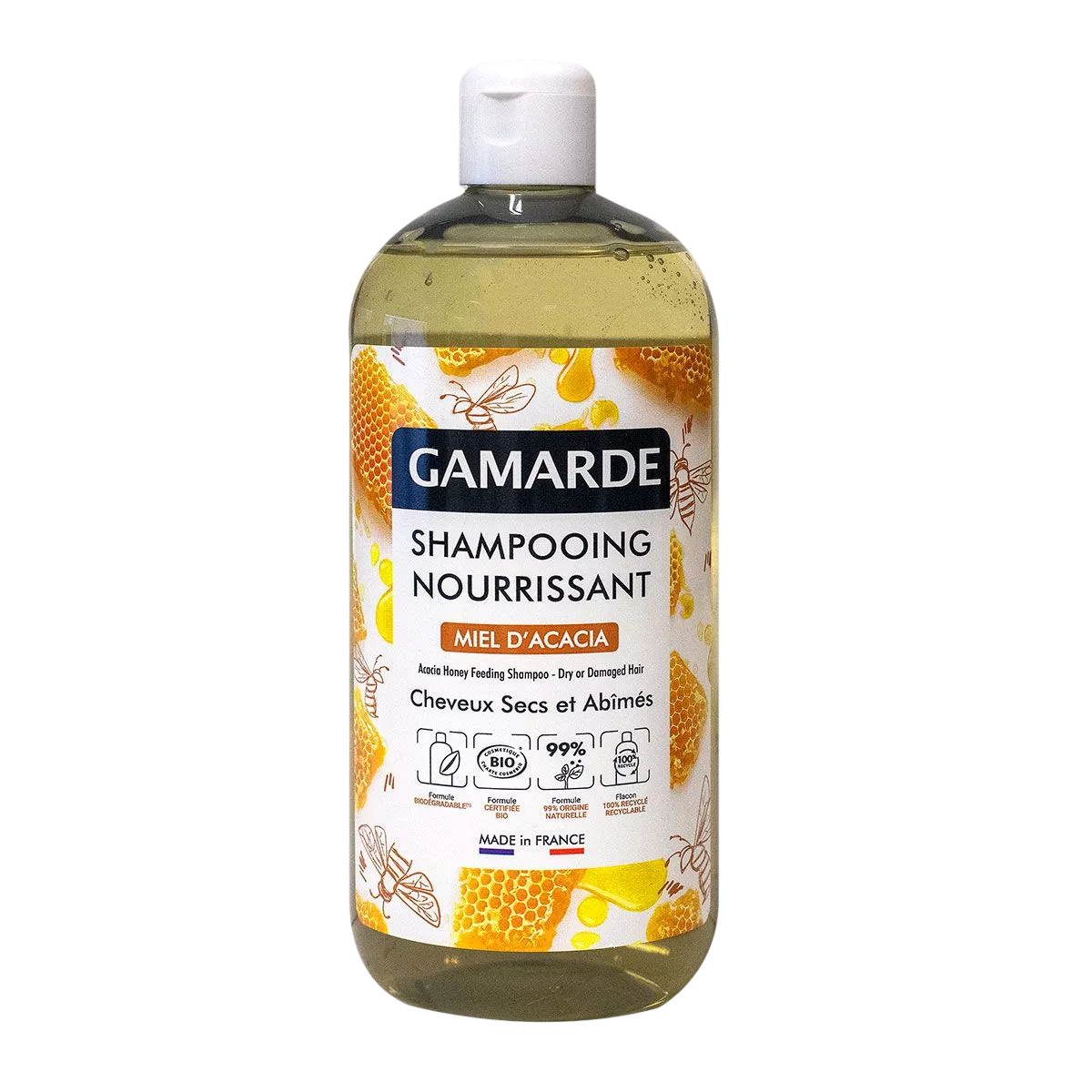 gamarde-eclat-acacia-honey-hair-treatment-shampoo-nourishing-for-dry-damaged-hair-500-ml-1761558269 Gamarde, Bio, Acaciahoning, Haarbehandeling shampoo, Voedzaam, Voor droog & beschadigd haar, 500 ml - Afbeelding 1