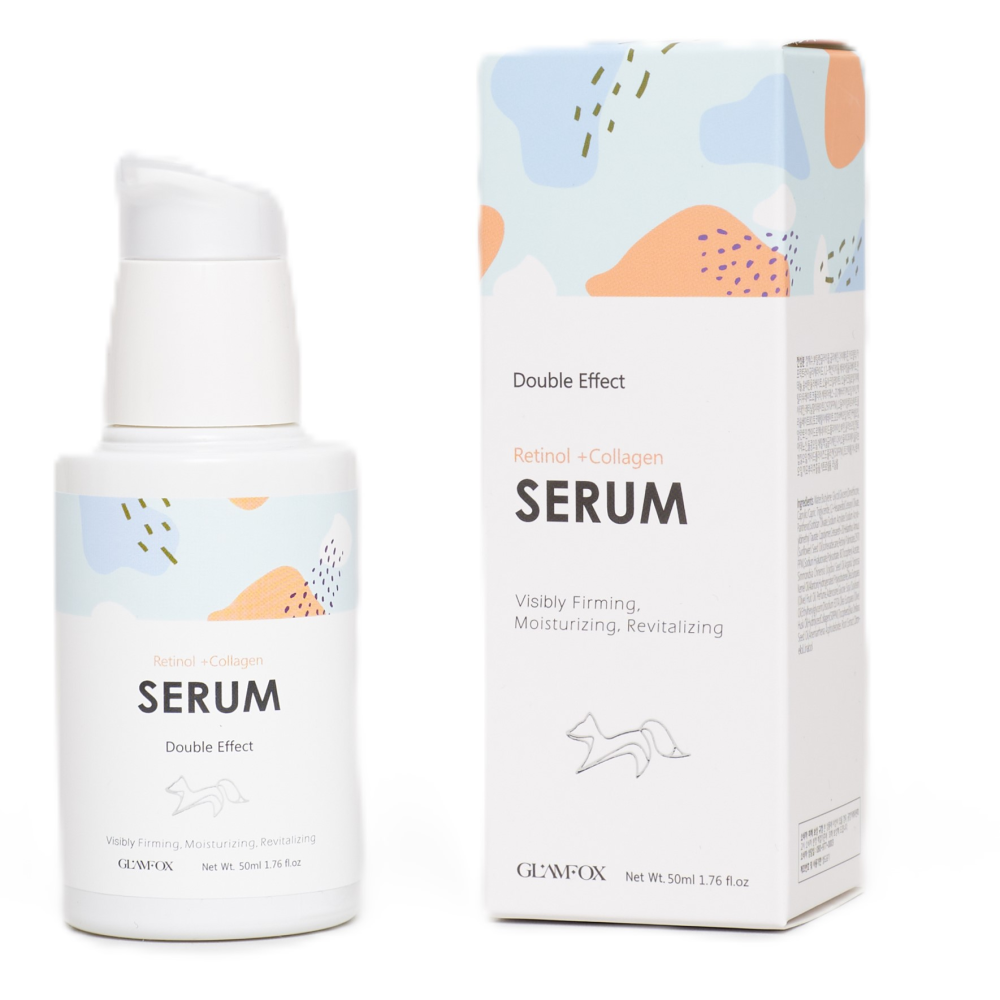 glamfox-double-effect-collagen-firming-hydrating-daily-serum-for-face-50-ml-1785758505 Glamfox, Double Effect, Collageen, Verstevigen en hydrateren, Dagelijks, Serum, Voor gezicht, 50 ml - Afbeelding 1