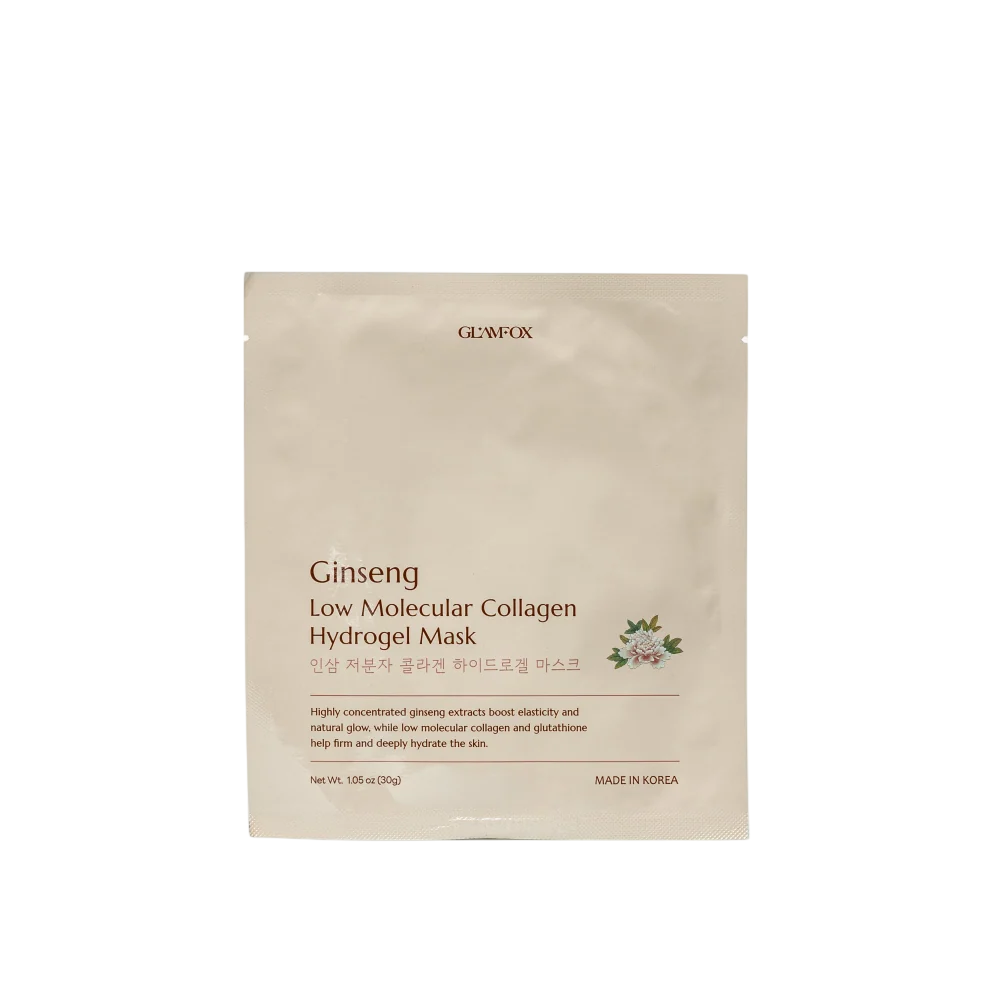 glamfox-ginseng-peptide-serum-hydrating-firming-brightening-revitalising-hydrogel-gel-mask-for-face-30-g-1785823410 Glamfox, Ginseng, Hydrating, Firming, Brightening, Revitalising, Hydrogel, Gelmasker, Voor gezicht, 30 g - Afbeelding 1