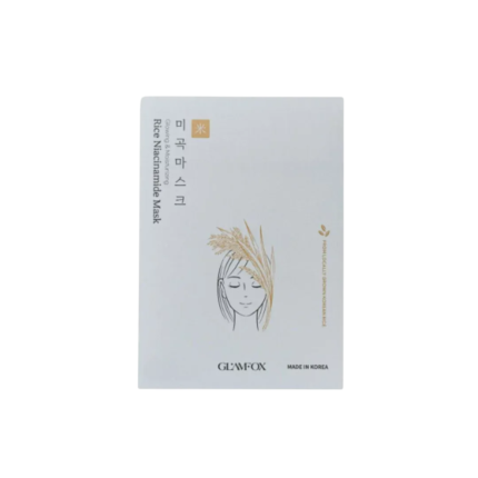 Glamfox, Rice Niacinamide, Gloeiende hydratatie, Gezichtsmasker, Voor gezicht, 23 ml