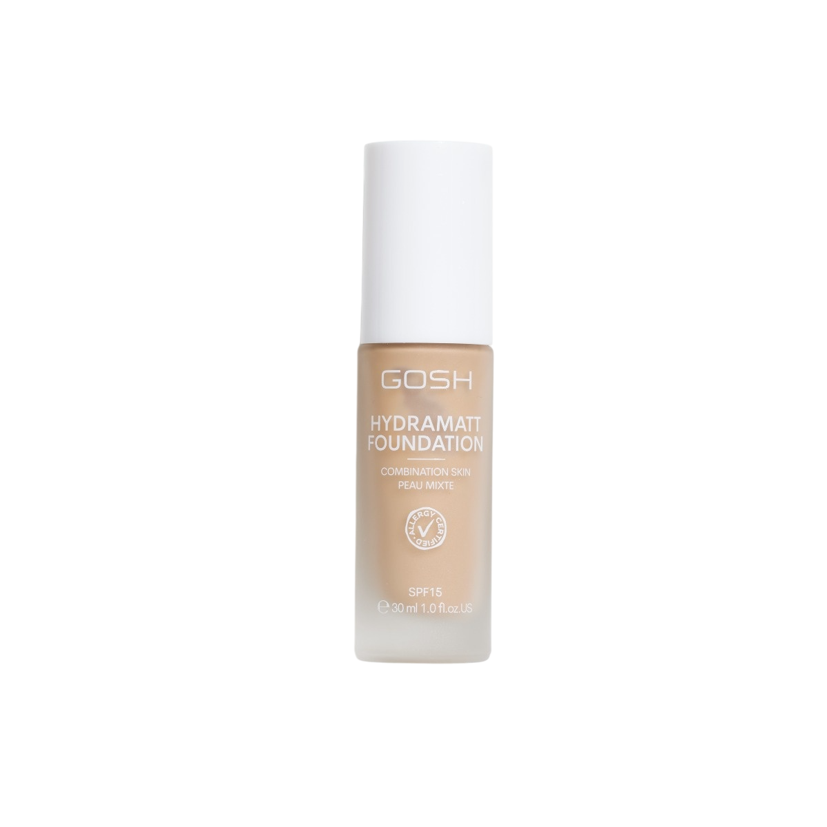 gosh-hydramatt-vegan-matte-liquid-foundation-010n-light-dark-spf-15-30-ml-1761722156 Gosh, Hydramatt, Mat, Vloeibare foundation, 010N, Light Dark-Neutral, SPF 15, 30 ml - Afbeelding 1