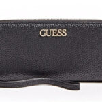 Guess, Alby, Textiel portemonnee, SLG Grote ritssluiting, Zwart, Voor vrouwen