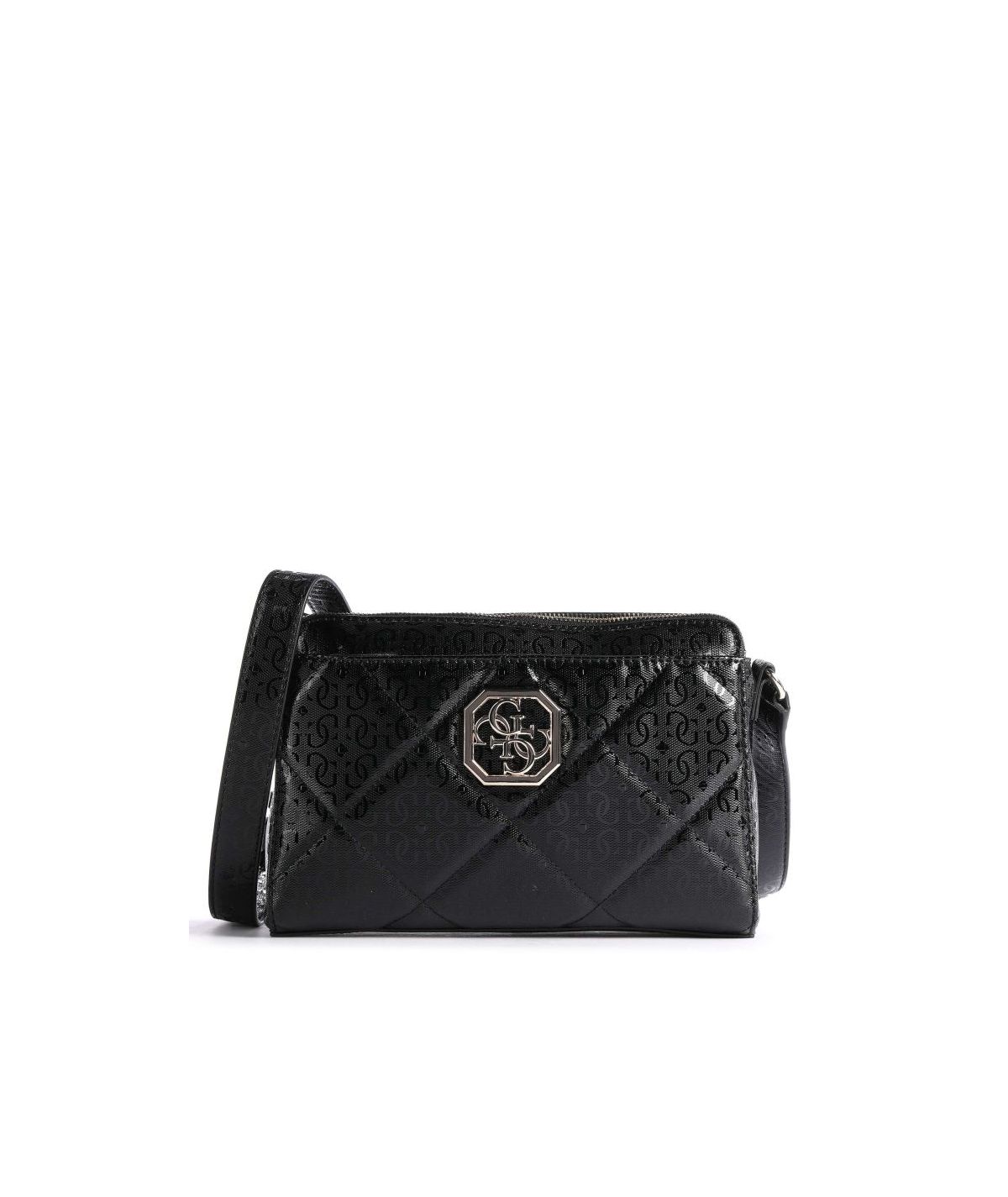 guess-dilla-crossbody-bag-black-for-women-1677498674 Guess, Dilla, Textiel schoudertas, Zwart, Mini, Voor vrouwen - Afbeelding 1
