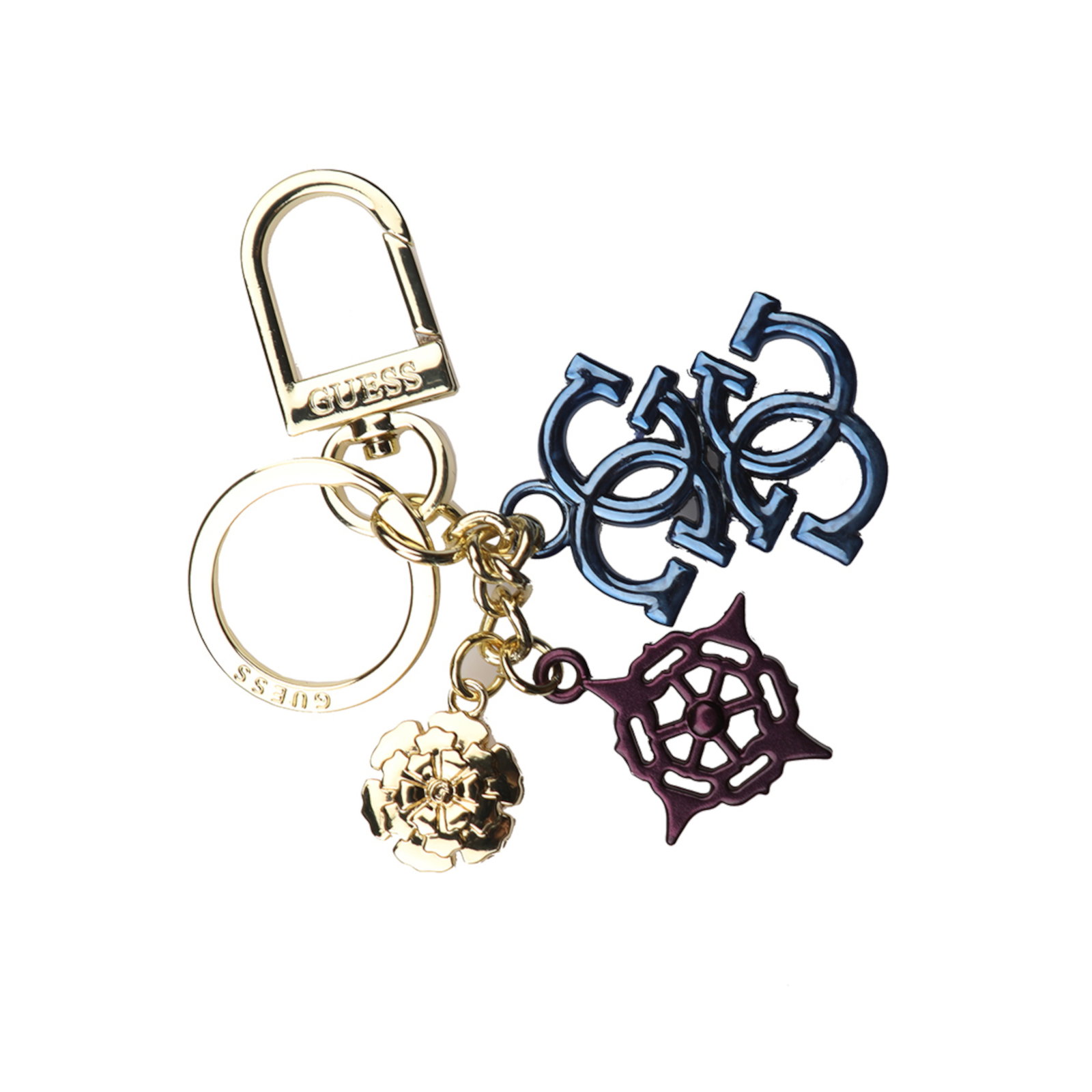 guess-guess-multi-metal-keyring-rw7427-blue-1735037290 Guess, Guess, Multi, Metalen sleutelhanger, RW7427, Blauw - Afbeelding 1