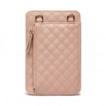 Guess, Guess, Kunstleer, Textieltas, Telefoontasje, Roze, PW1510P2301, Voor vrouwen, 11 x 16,5 x 1,5 cm