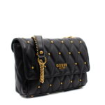 Guess, Triana, Textiel schoudertas, Zwart, HWQS8553210BLA, 26 x 16 x 9 cm, Voor vrouwen