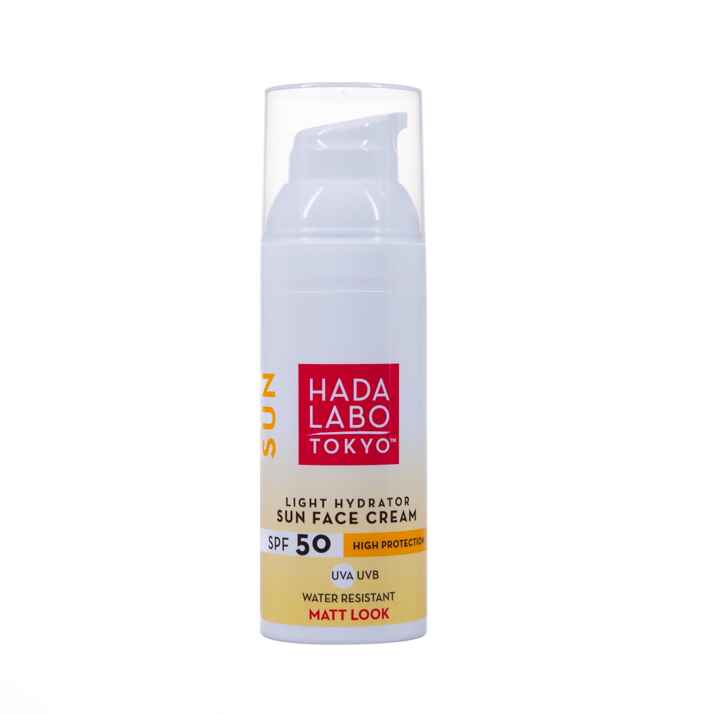 hada-labo-tokyo-sun-hyaluronic-acid-hydrating-sunscreen-cream-face-50-50-ml-1754381172 Hada Labo Tokyo, Sun, Hyaluronzuur, Hydraterend, Zonnebrandcrème, Voor gezicht, SPF 50, 50 ml - Afbeelding 1