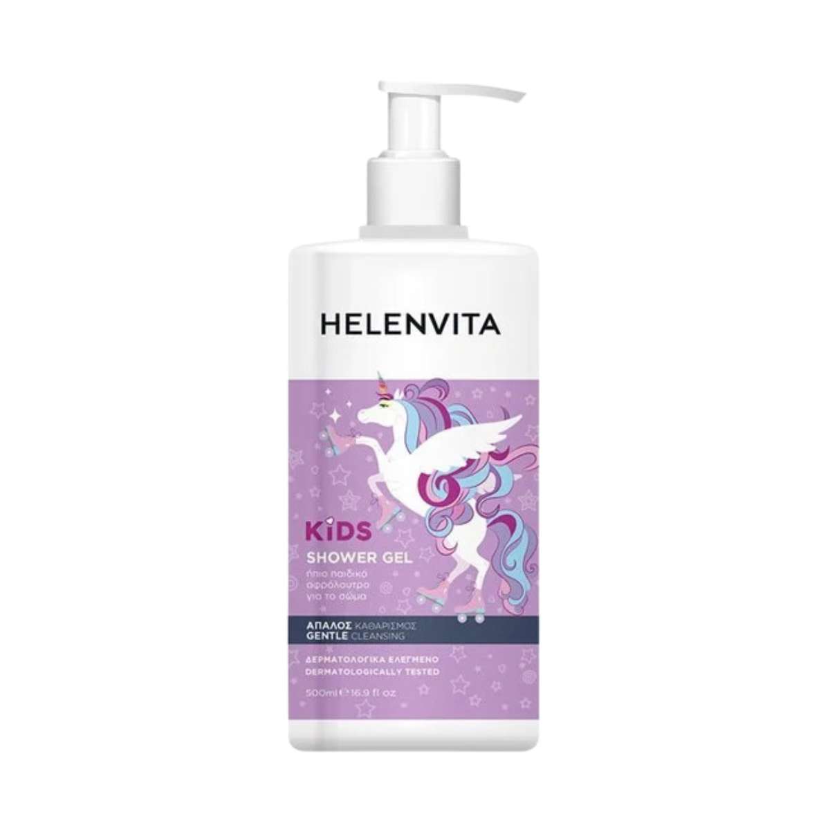 xr:d:DAF7W7QOp78:328,j:4306985913280138607,t:24021514 Helenvita, Kids Unicorn, Zachte reiniging, Douchegel, Alle huidtypes, 500 ml - Afbeelding 1