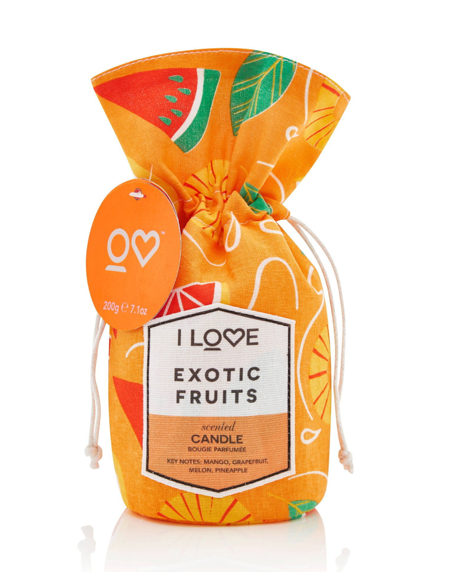 i-love-exotic-fruits-scented-candle-160-g-1673515350 I Love, Exotic Fruits, Mango, Grapefruit, Mango, Ananas, Geurkaars, 160 g - Afbeelding 1