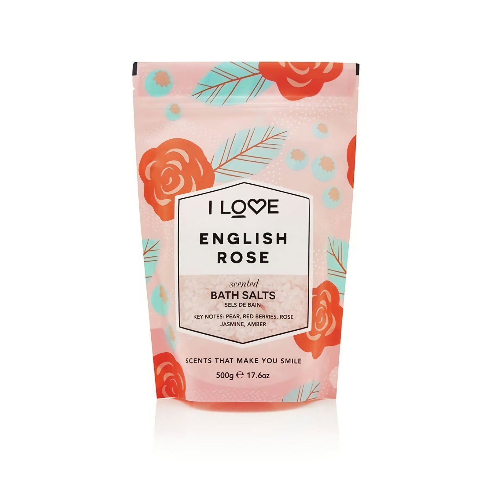 i-love-signature-english-rose-bath-salt-500-g-1673536082-1 I Love, Signature Collection, Engelse roos, Badzout, 500 g - Afbeelding 1