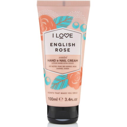 I Love, Signature Collection, Engelse roos, Hydraterend, Hand- en nagelcrème, Engelse roos, 100 ml