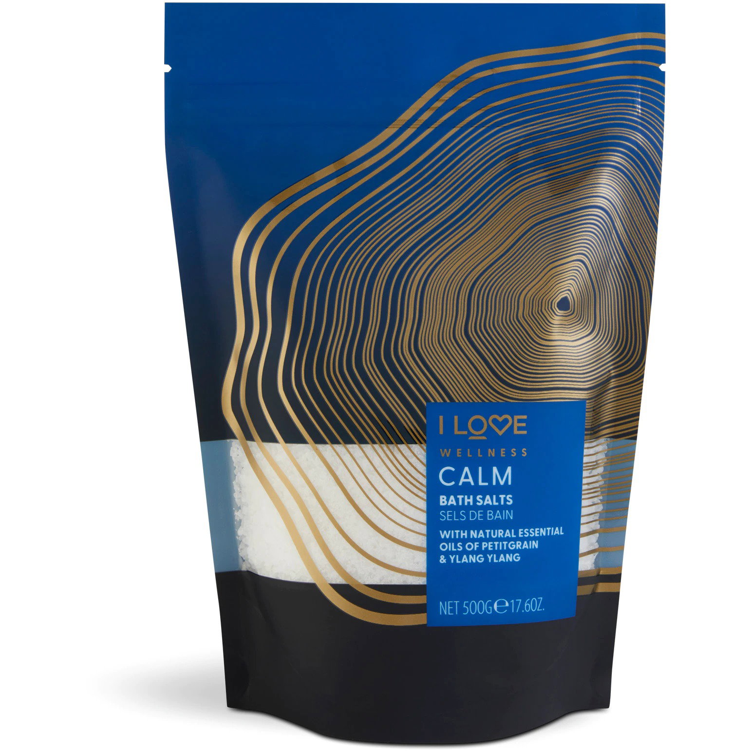 i-love-wellness-calm-essential-oil-bath-salt-500-g-1673521035 I Love, Wellness Calm, Etherische oliën, Badzout, 500 g - Afbeelding 1