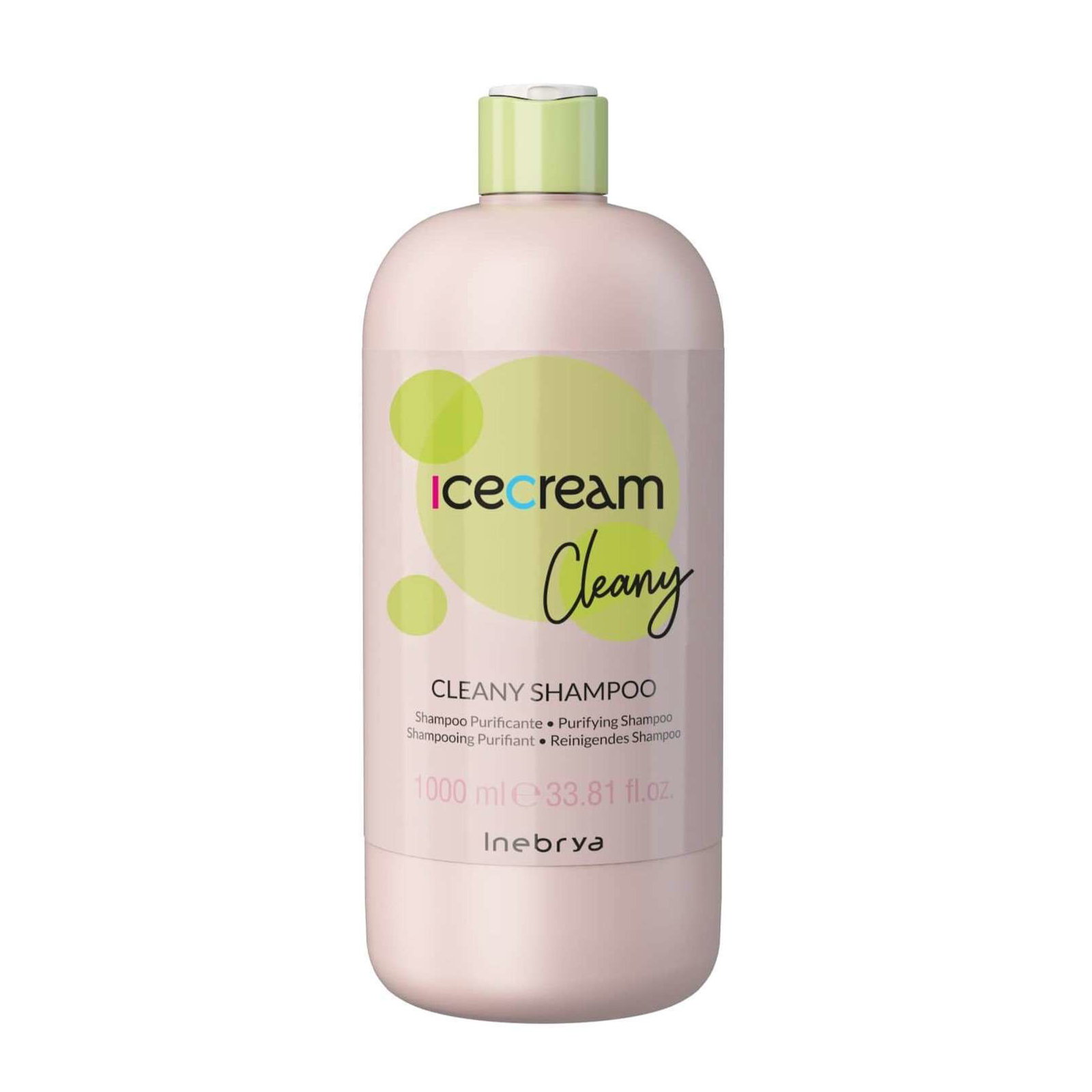 inebrya-cleany-hair-shampoo-purifying-1000-ml-1782287320 Inebrya, Ice Cream Cleany, Haarshampoo, Zuiveren, 1000 ml - Afbeelding 1