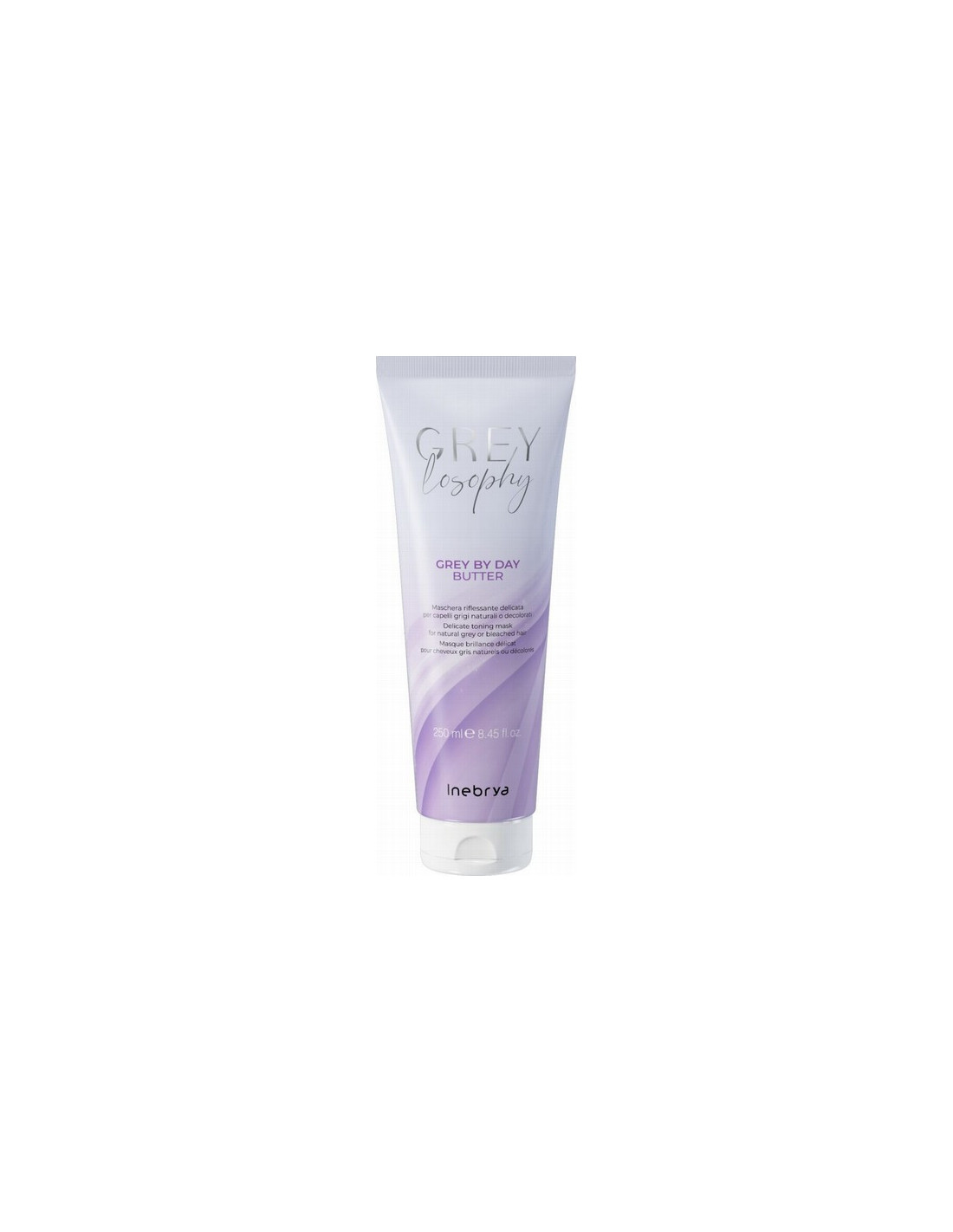 inebrya-grey-by-day-vegan-hair-treatment-cream-mask-for-neutralisation-of-yellow-tones-after-shampoo-250-ml-1782286074 Inebrya, Grey By Day, Veganist, Haarbehandelingscrèmemasker, Voor neutralisatie van gele tinten, Na shampoo, 250 ml - Afbeelding 1