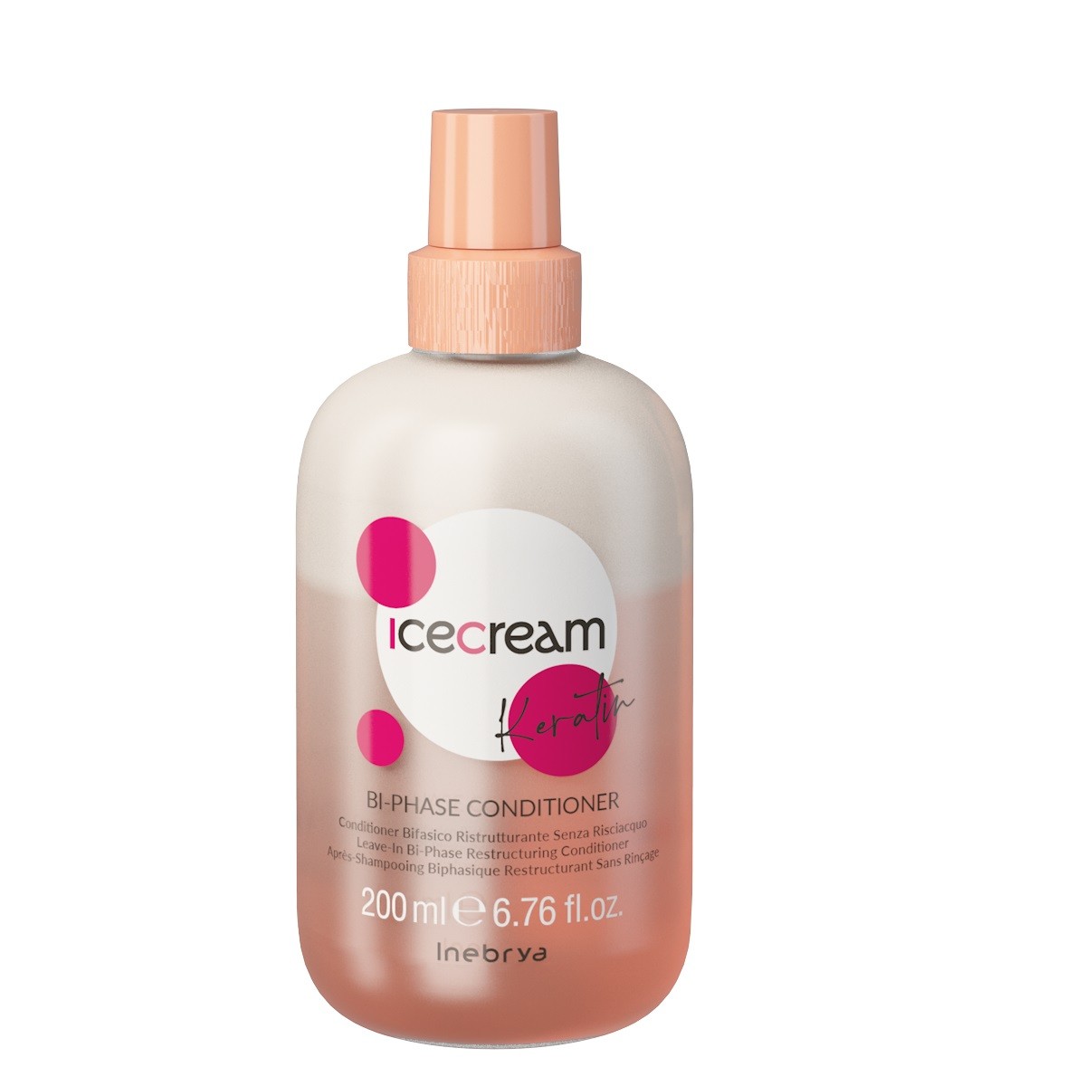 inebrya-keratin-hair-leave-in-conditioner-200-ml-1782291955 Inebrya, Ice Cream Keratin, Leave-in conditioner, Herstructurering, 200 ml - Afbeelding 1